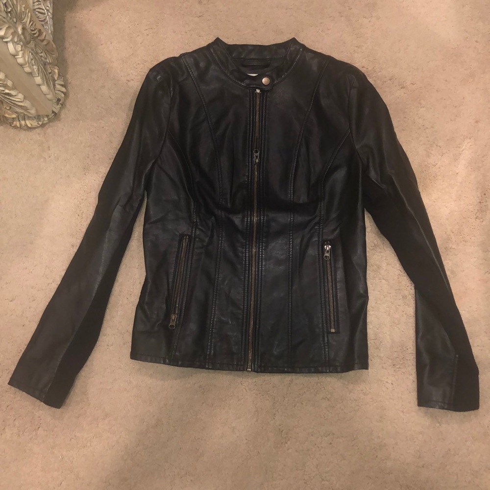 Black Leather G.H.Bass & Co. Jacket